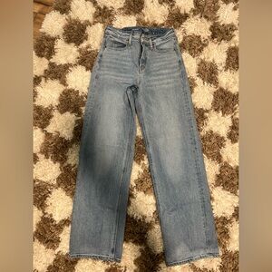 Old Navy Sky-Hi Wide Leg Light Wash Jeans